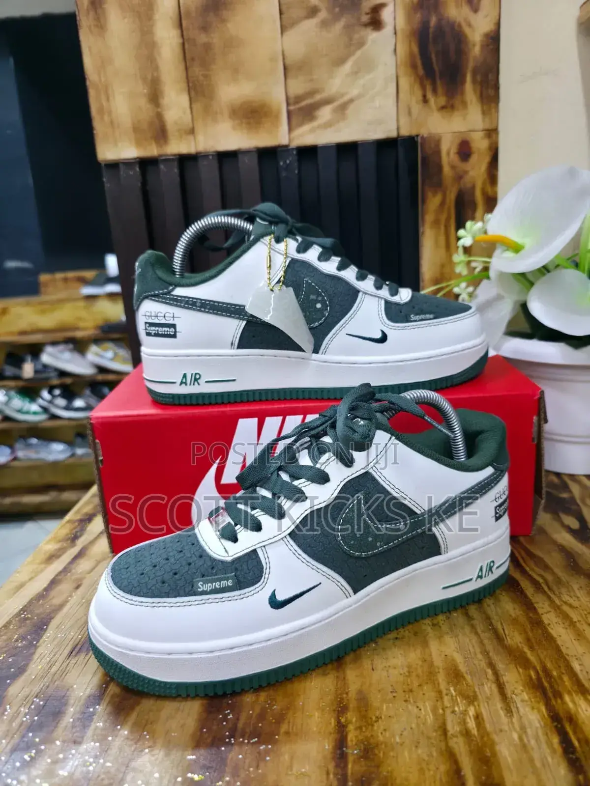 Nike Airforce 1 Gucci×Supreme White Green