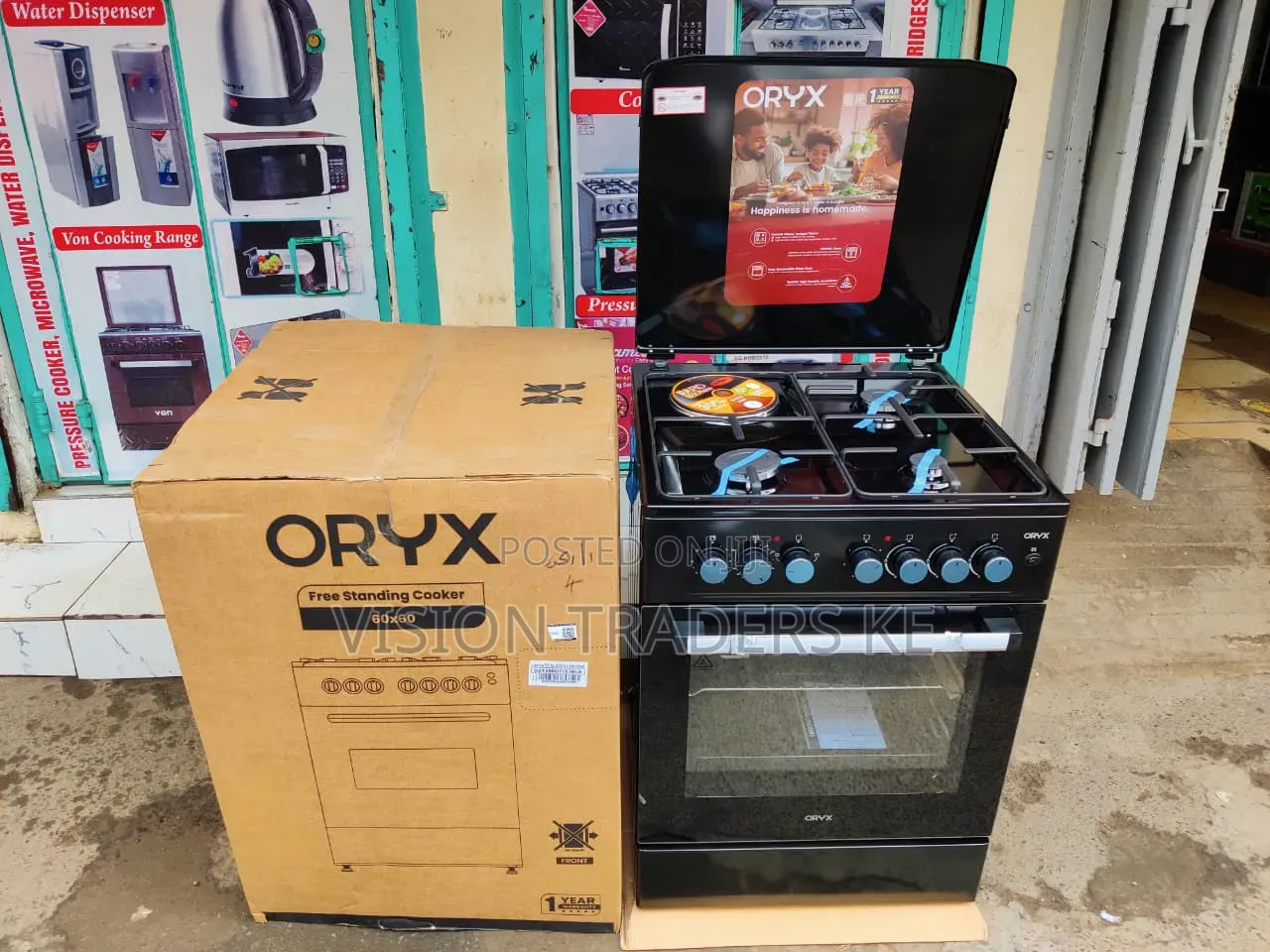 Oryx Ost260u31e3ble 3gas Jet +Hotplate Standing Cooker Electric Oven