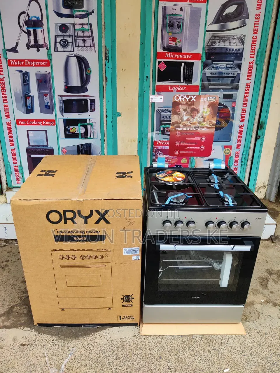 Oryx Ost260u31e4sbm 60*60cm 3g+1e Standing Cooker Electric Oven Timer