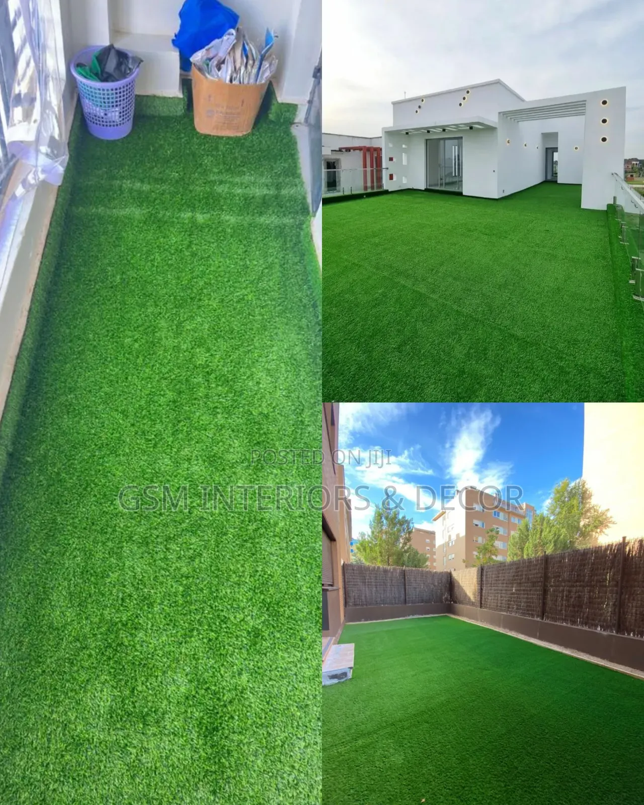 Artificial Green Grass Carpets for Balcony and Lounge Floor