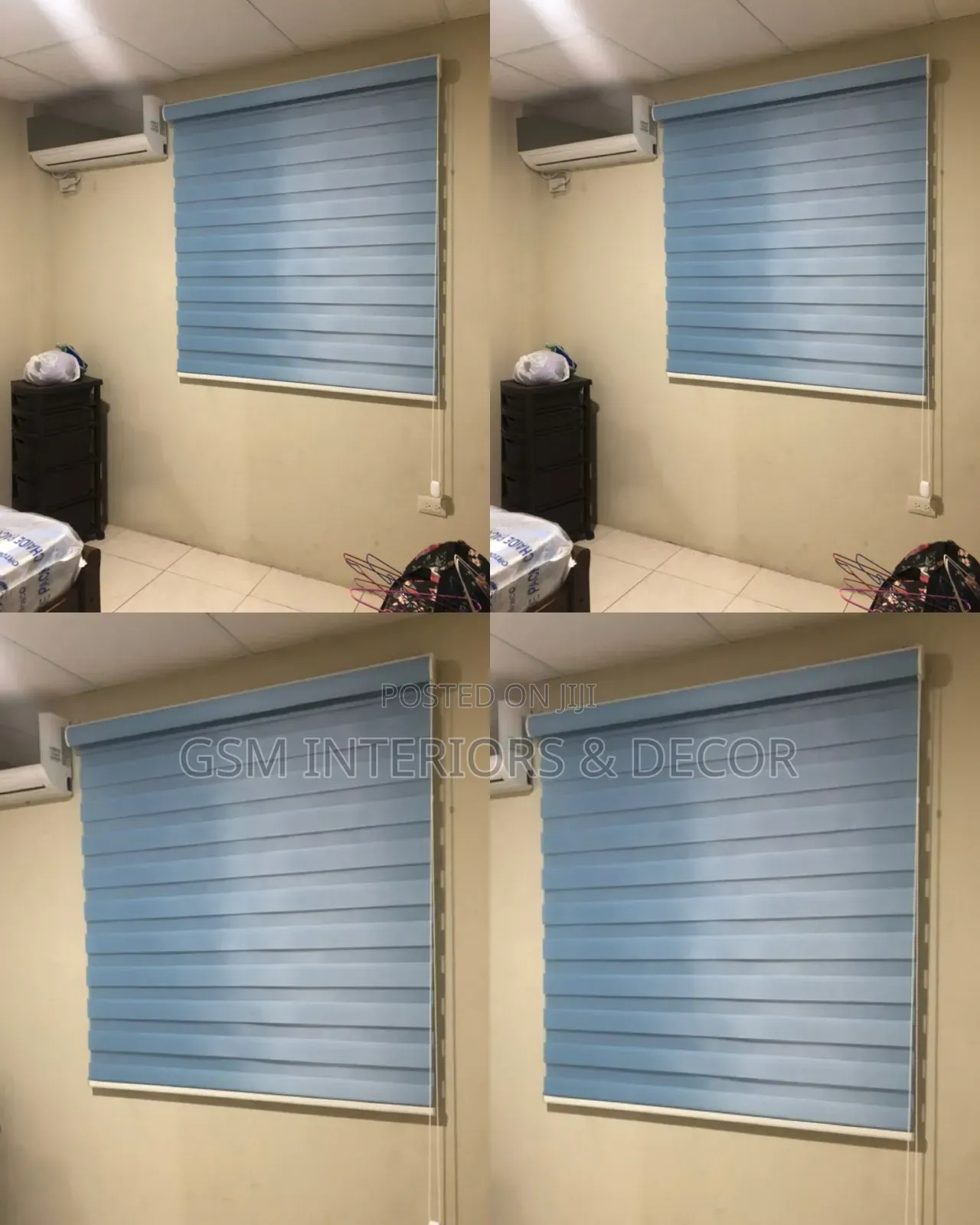Sky Blue Roller Blinds for Kitchen, Office and Boardroom