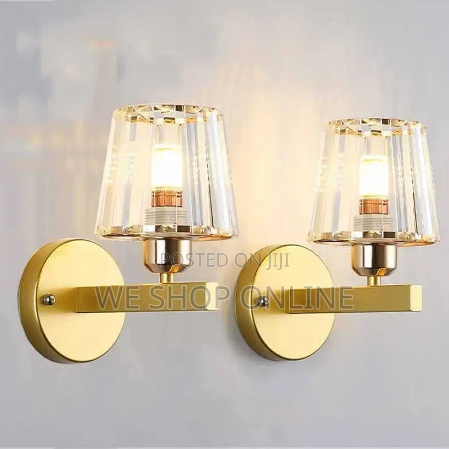 Led Indoor Wall Light, 2pack Iron Art Crystal Wall Sconce,