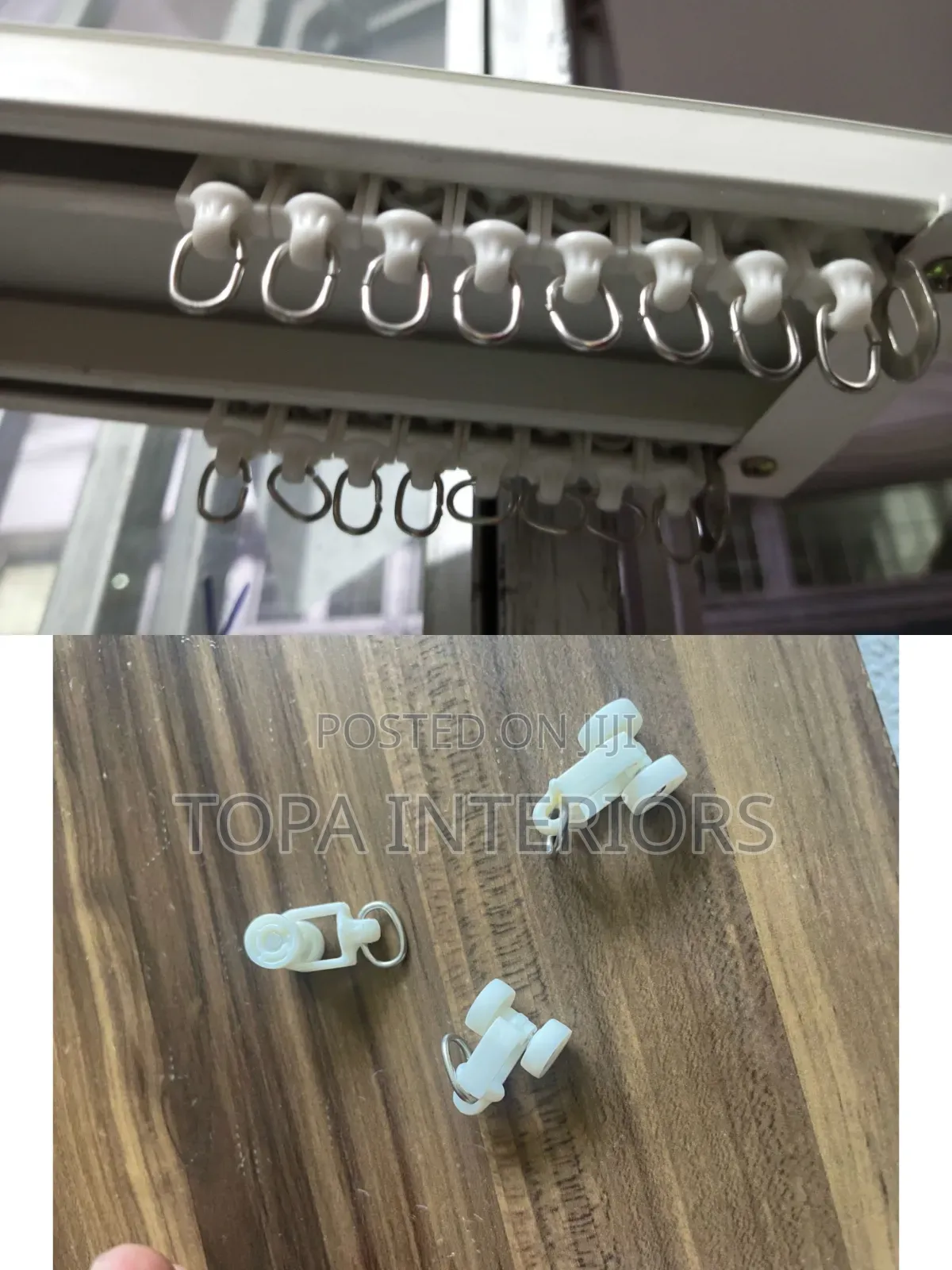 Interior Channel Double Wheeled Plastic Curtain Runners