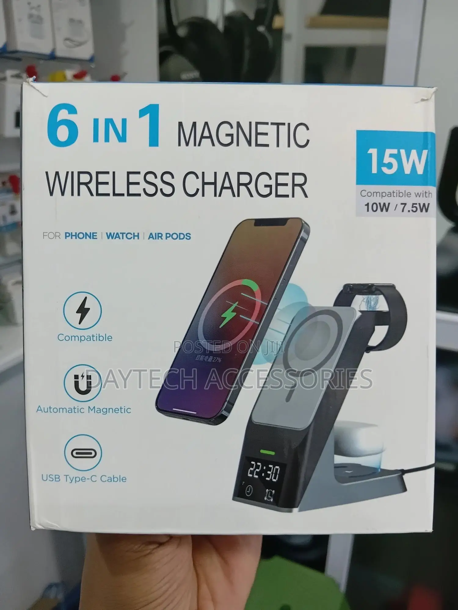 6-in-1 Magnetic Wireless Charging Station Designed for Apple Devices.