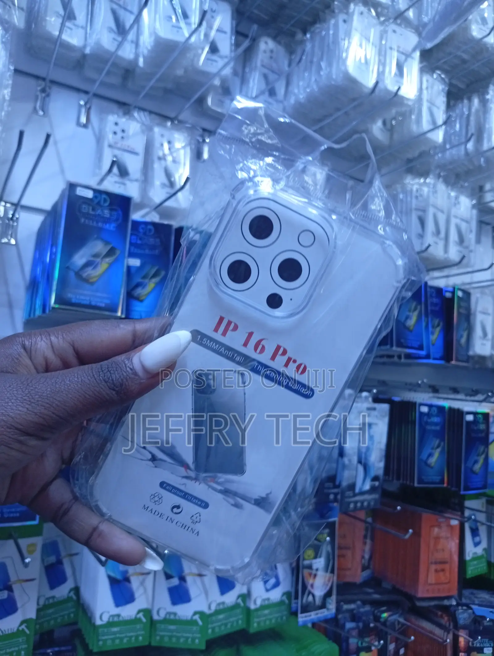 দরজfor Apple iPhone 16 Pro Shockproof Transparent Liquid