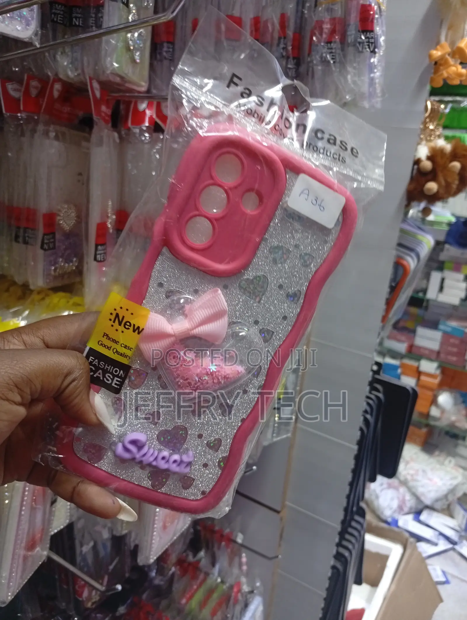 Samsung Galaxy A36 Pink Glittery Phone Case
