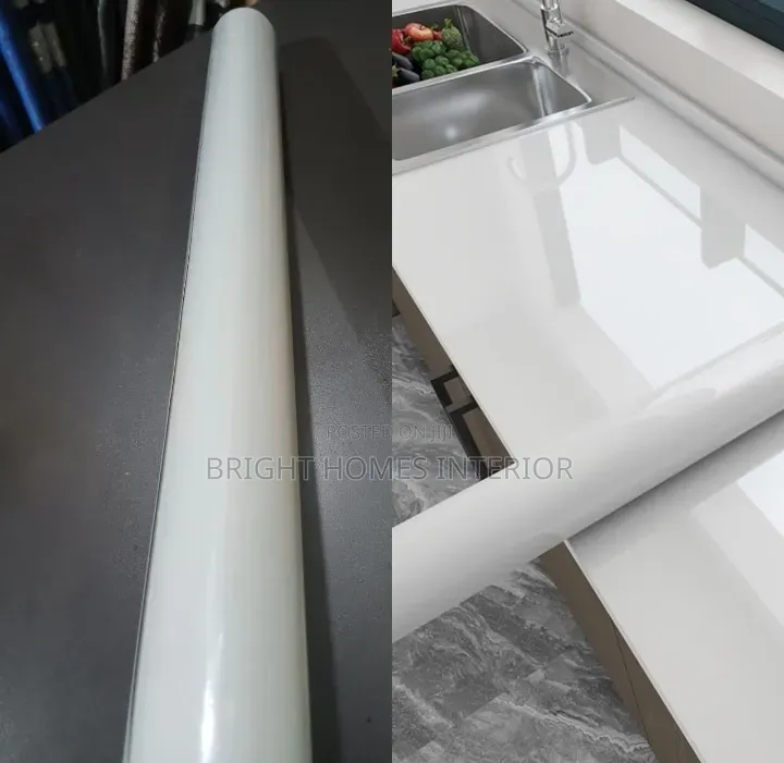 Plain Color White Glossy Contact Paper