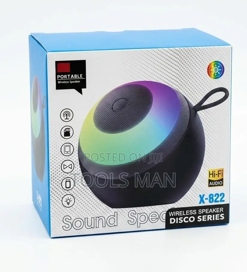 X-822 Wireless Bluetooth Speaker Disco Series - Rgb, Hi-Fi Sound