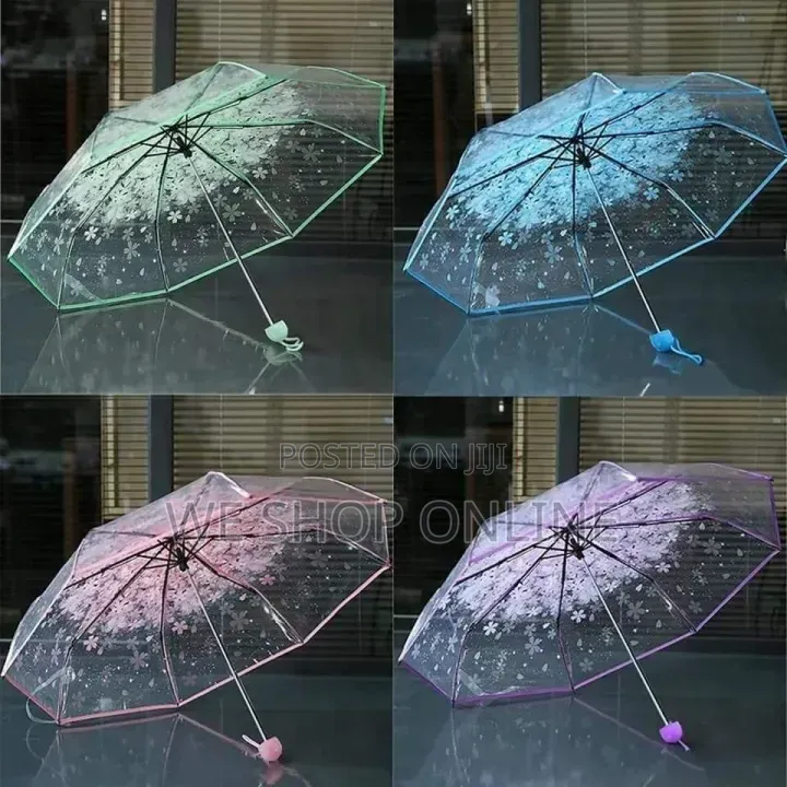 Transparent Cherry Floral Umbrella