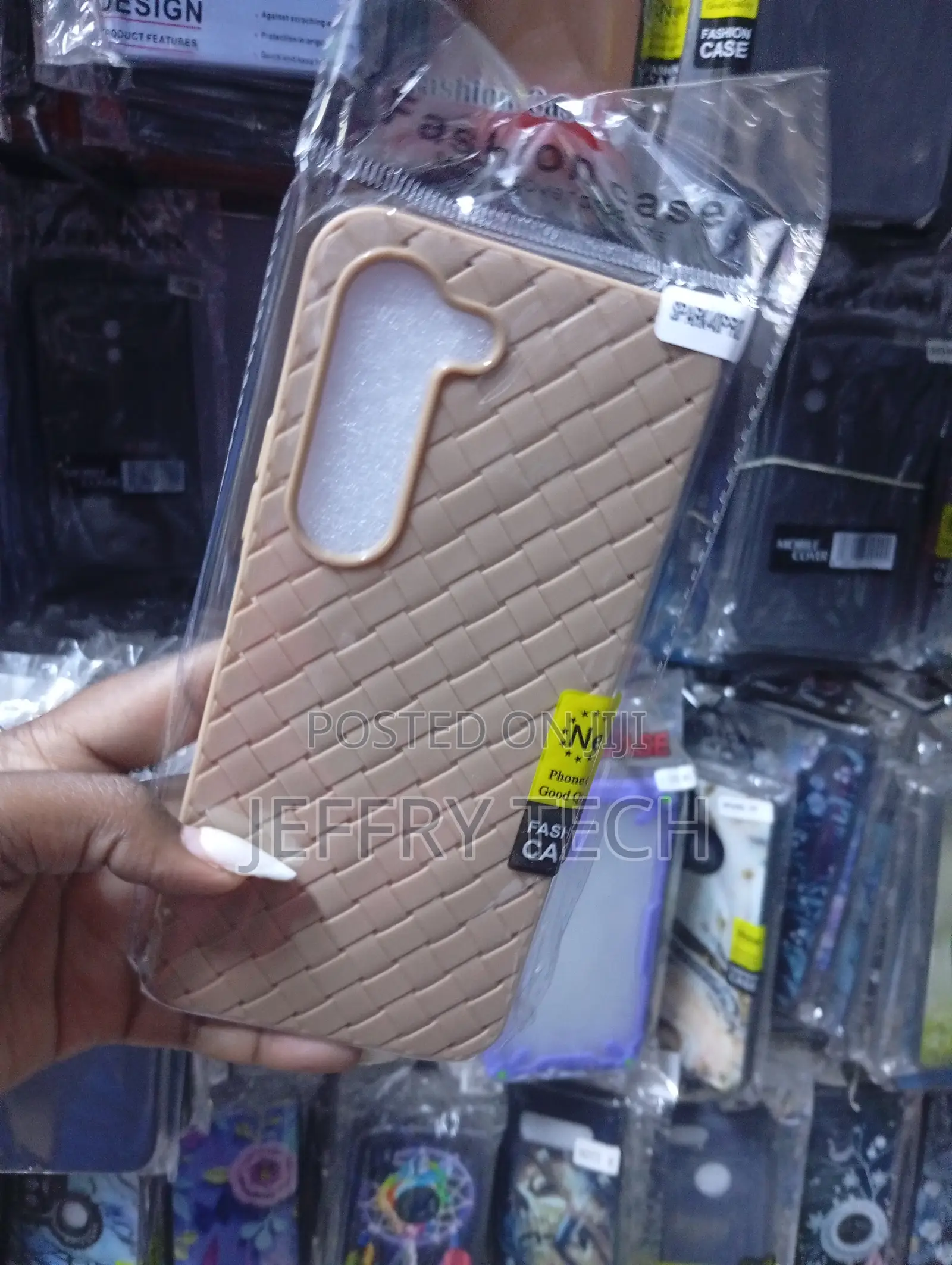 Tecno Spark 40 Pro Premium Woven Leather-Style Design Case