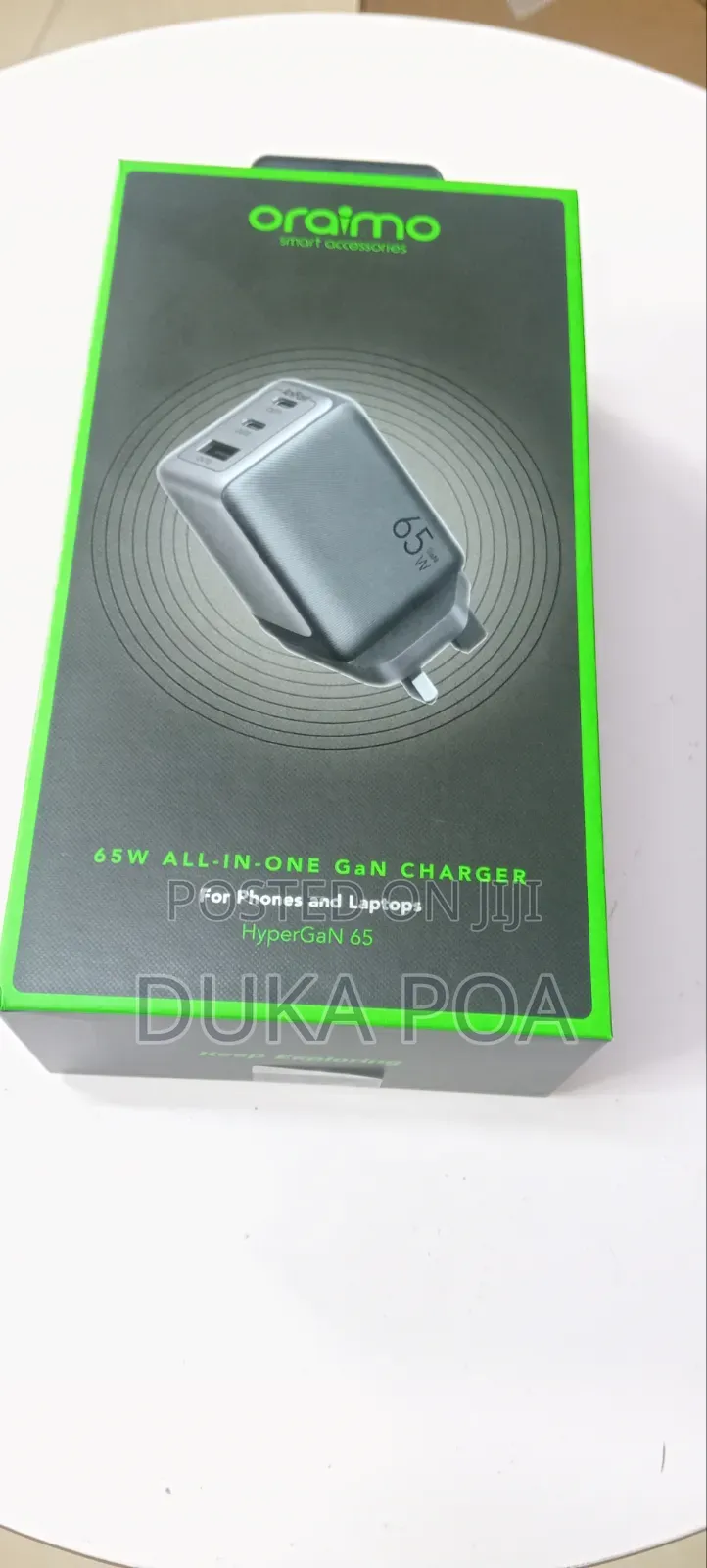 Oraimo Hypergan 65 65w Gan Wall Charger Kit With C C Cable