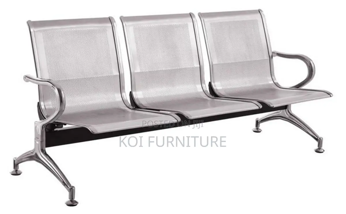 Office Bench; Three Seaters Metal Bench for Airport and Hospitals