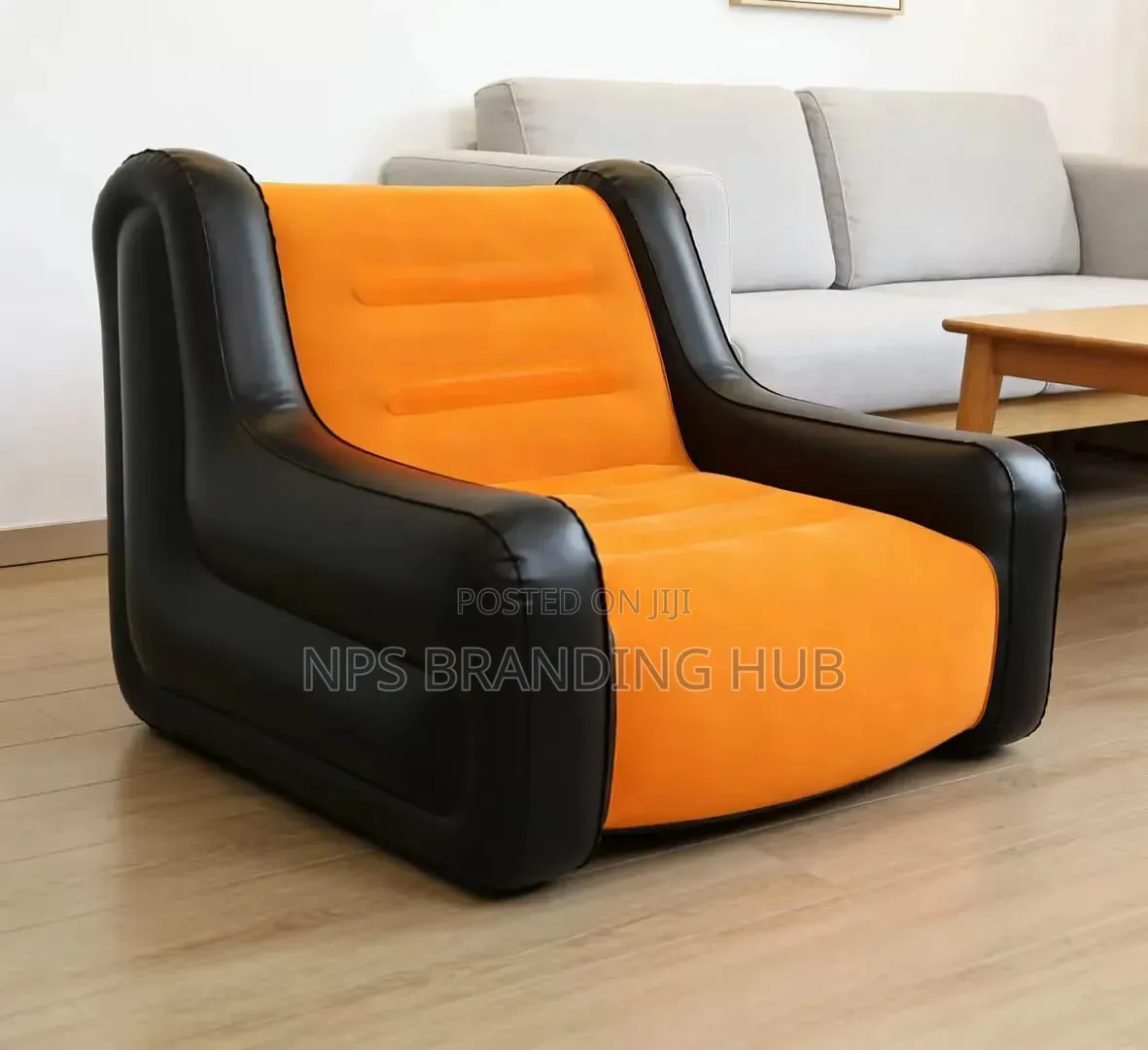Inflatable Modern 1 Seater Sofa With Armrests Free Pump Gm