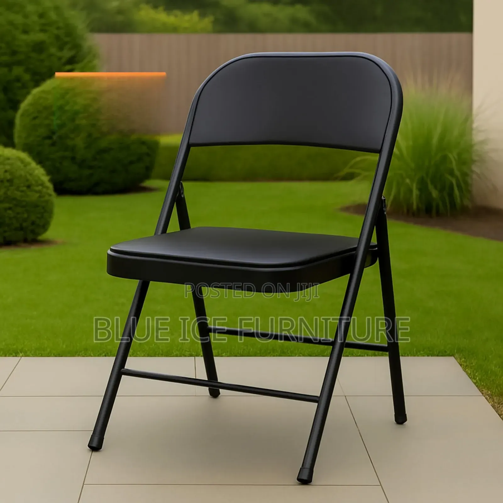 Black Metal Foldable Chair
