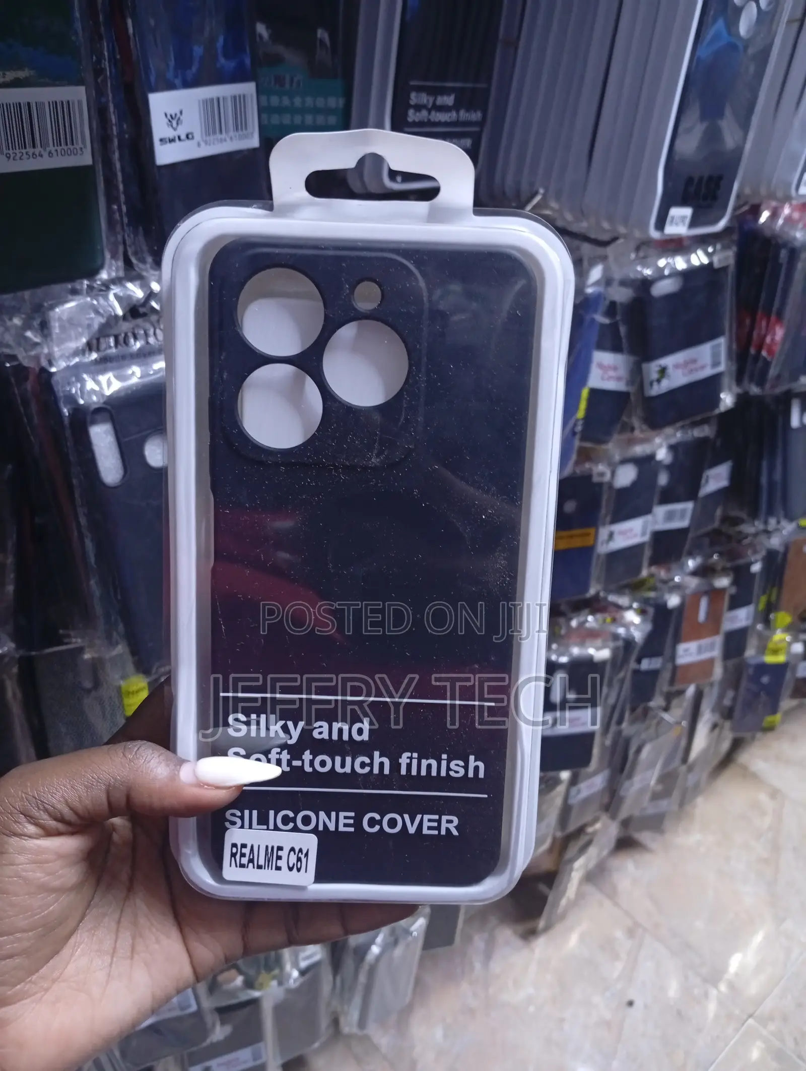 Realme C61 "Silky and Soft-Touch Finish" Black Silicone Phone Cover