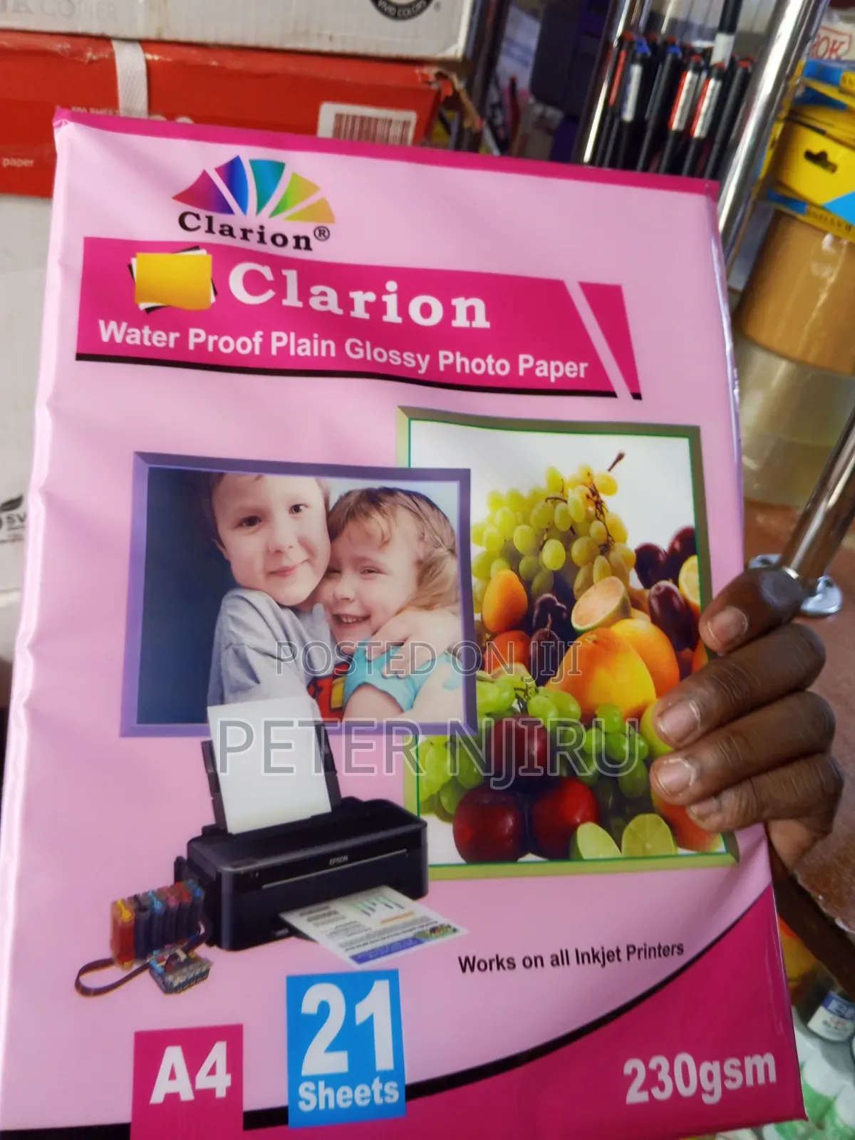 Clarion Water Proof Plain Glossy Photo Paper A4