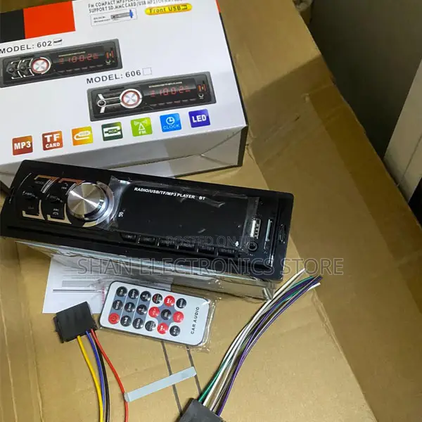 606 Digital Car Stereo Mp3 Player 1 Din Fm Radio With Remote Control
