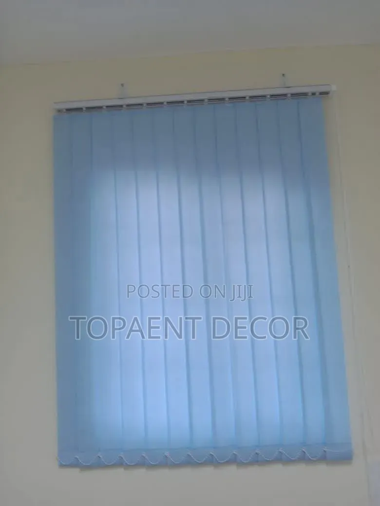 Soft Lighting, Light Blue Horizontal Office Window Blinds