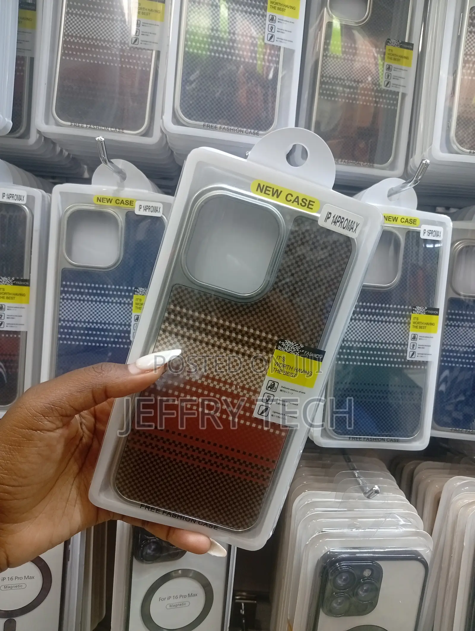 Carbon Fiber Protective Phone Case for the Apple iPhone 14 Pro Max.