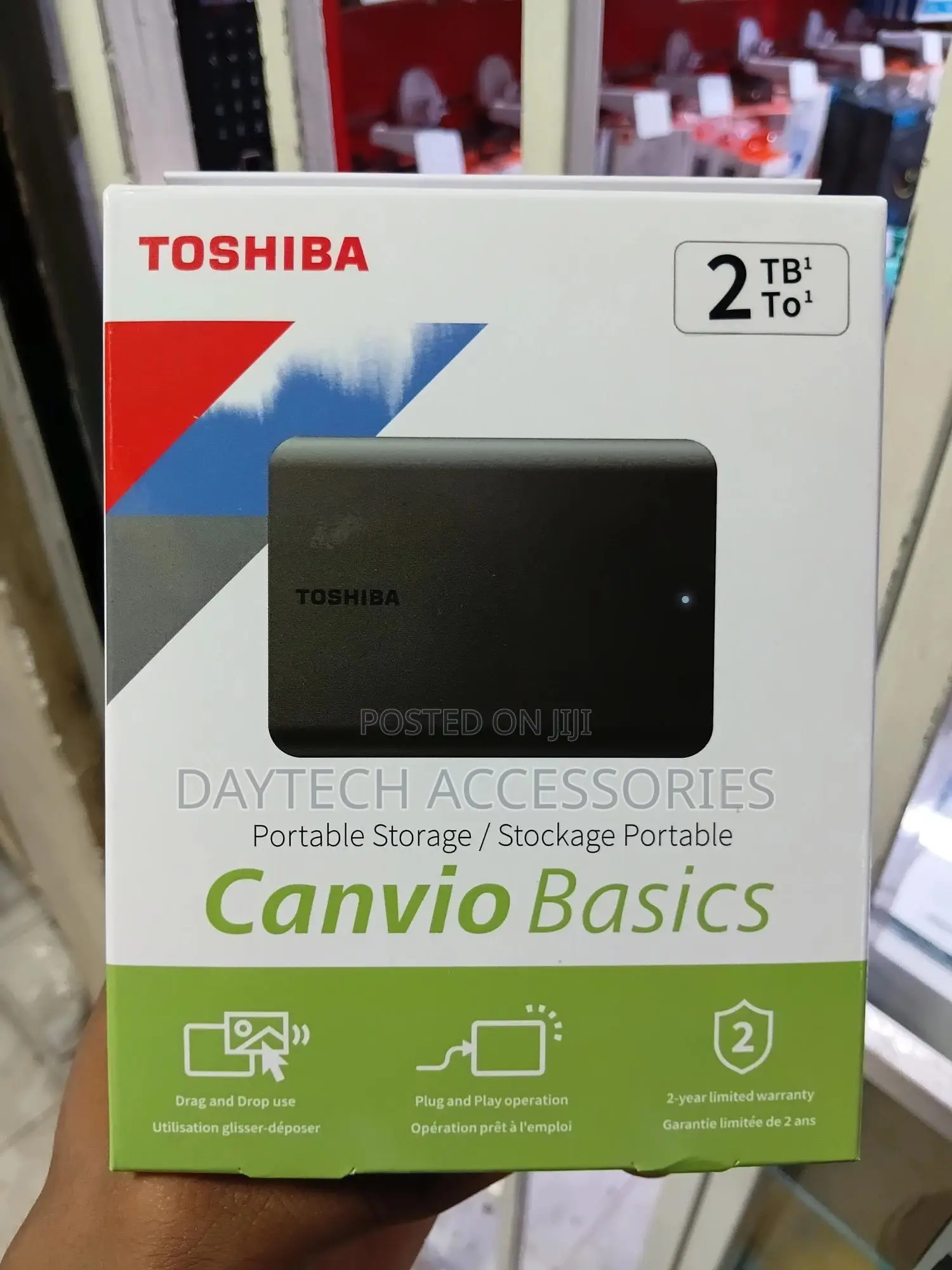 Toshiba Canvio Basics 2tb Usb 3.2 External Hard Drive - Black