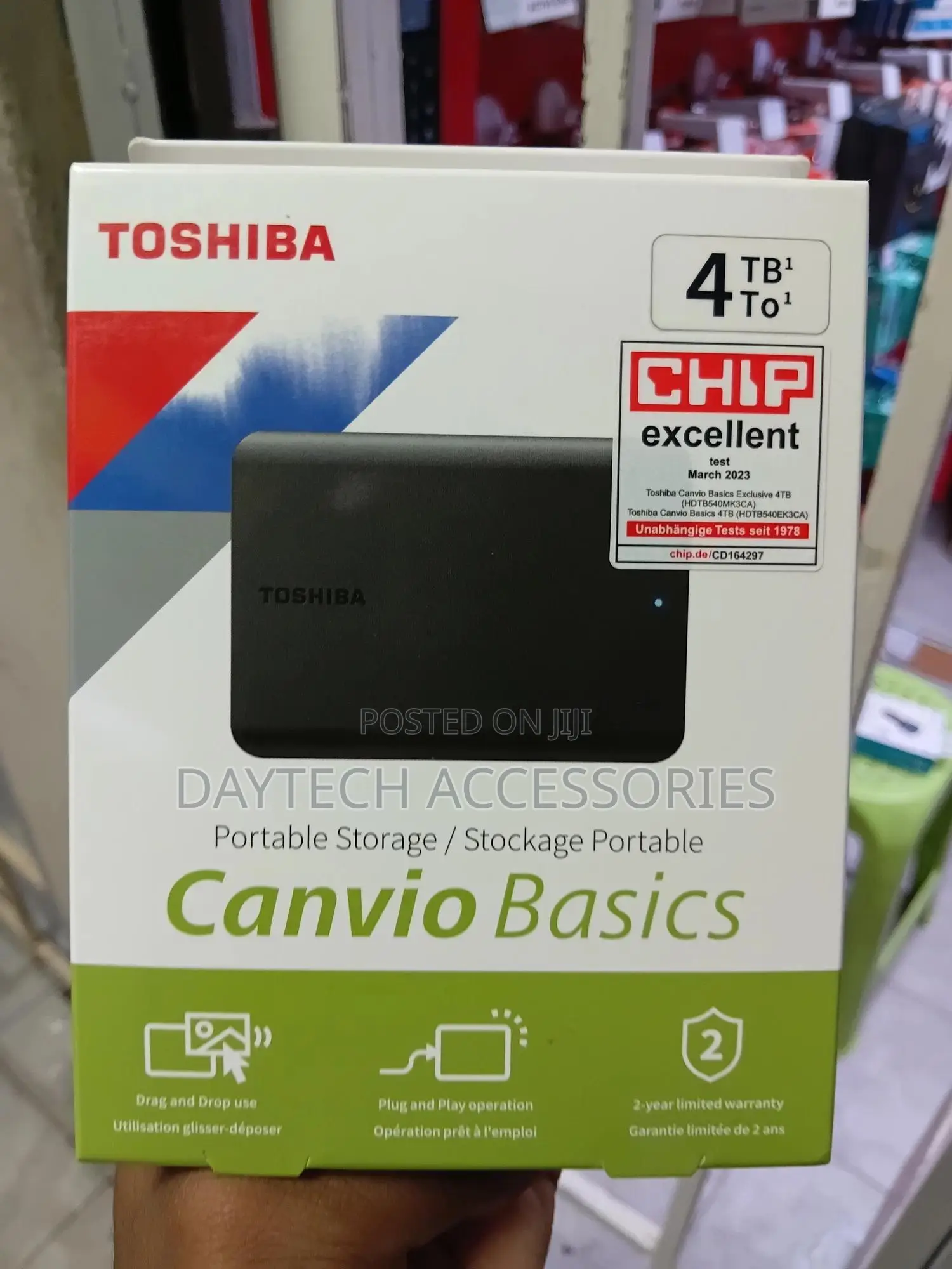 This Is A Toshiba Canvio Basics 4tb Portable External Hard Drive.
