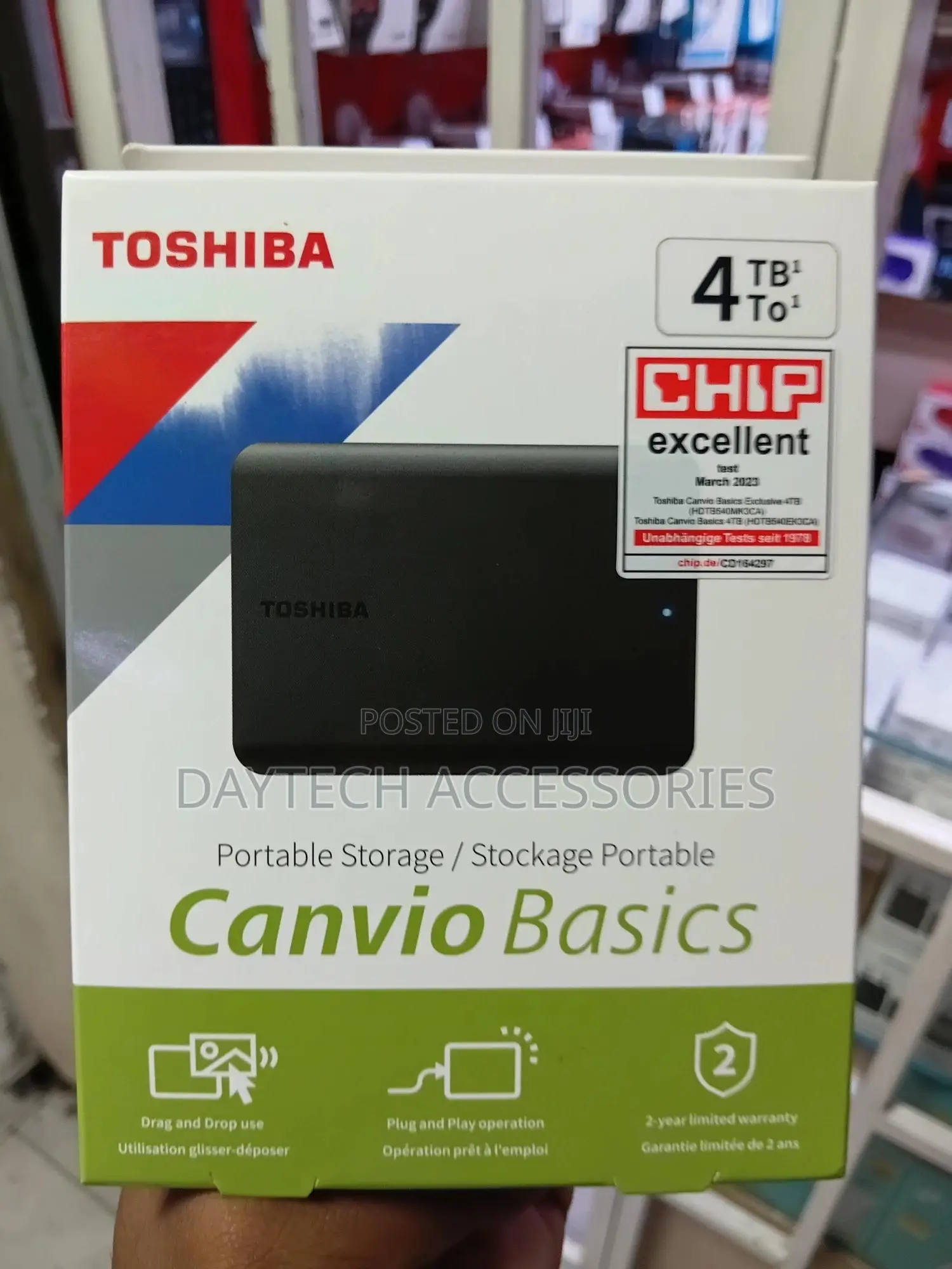 Toshiba Canvio Basics 4tb Portable External HDD - Usb 3.0 for Pc.