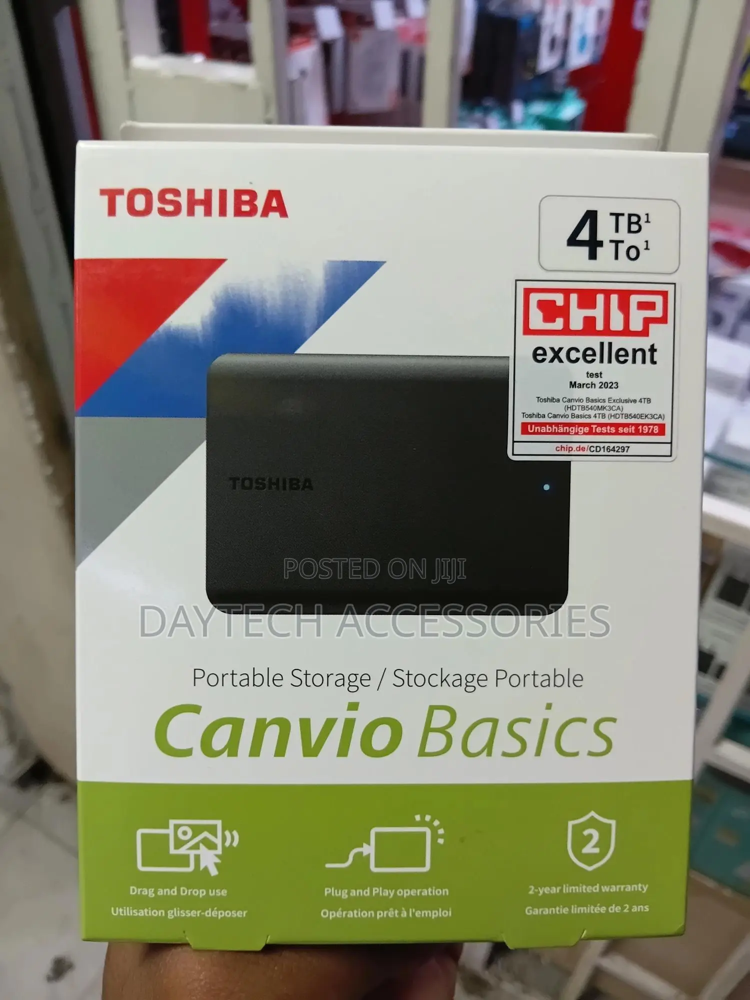 Toshiba Canvio Basics 4tb Portable External HDD - Usb 3.0 for Pc.