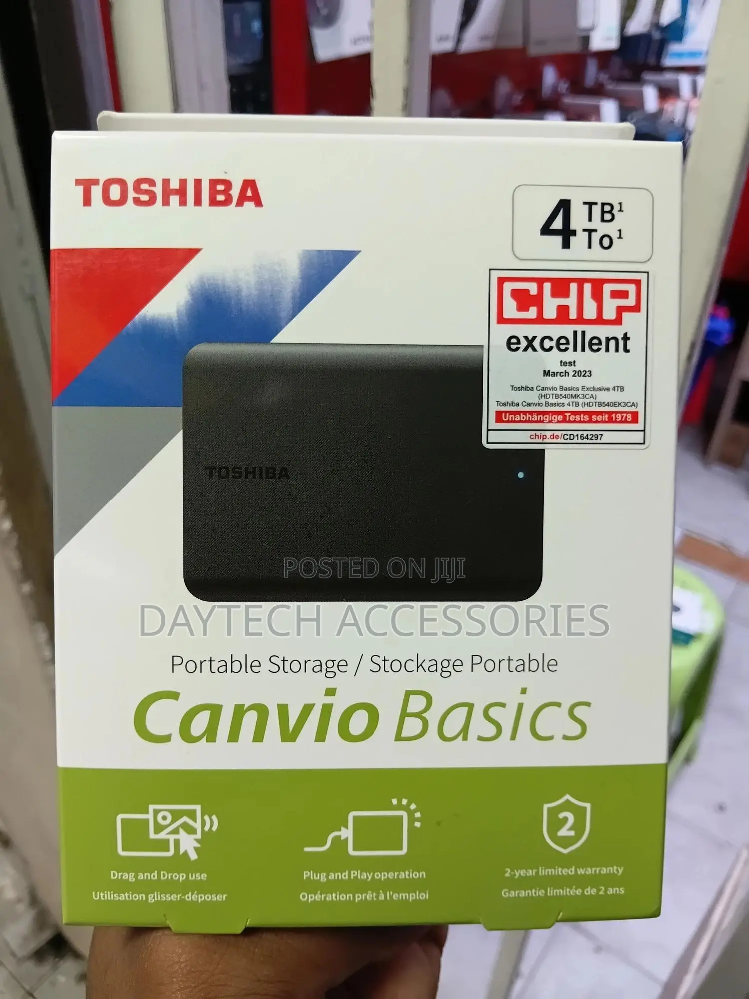 Toshiba Canvio Basics 4tb Portable External HDD - Usb 3.0 for Pc.