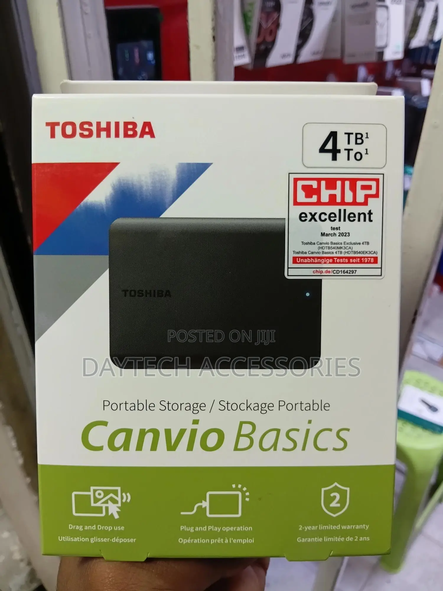 Toshiba Canvio Basics 4tb Portable External HDD - Usb 3.0 for Pc.