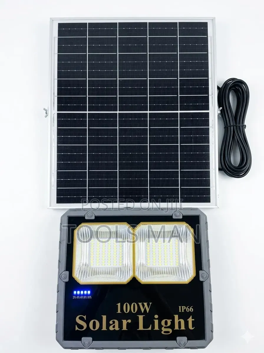 100w Solar Led Floodlight Ip66 Waterproof Outdoor Security Light.