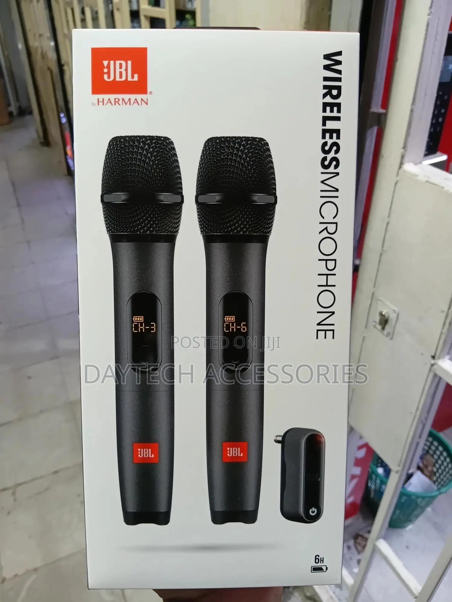 JBL Partybox Wireless Dual Microphone Set Rechargeable Receiver.
