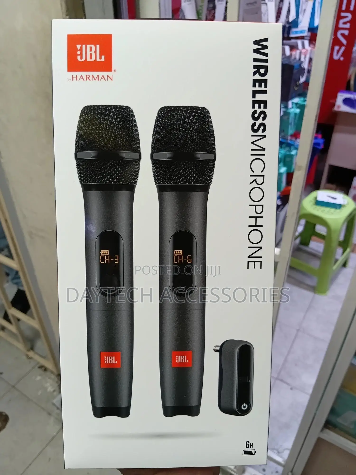 JBL Partybox Wireless Dual Microphone Set Rechargeable Receiver.