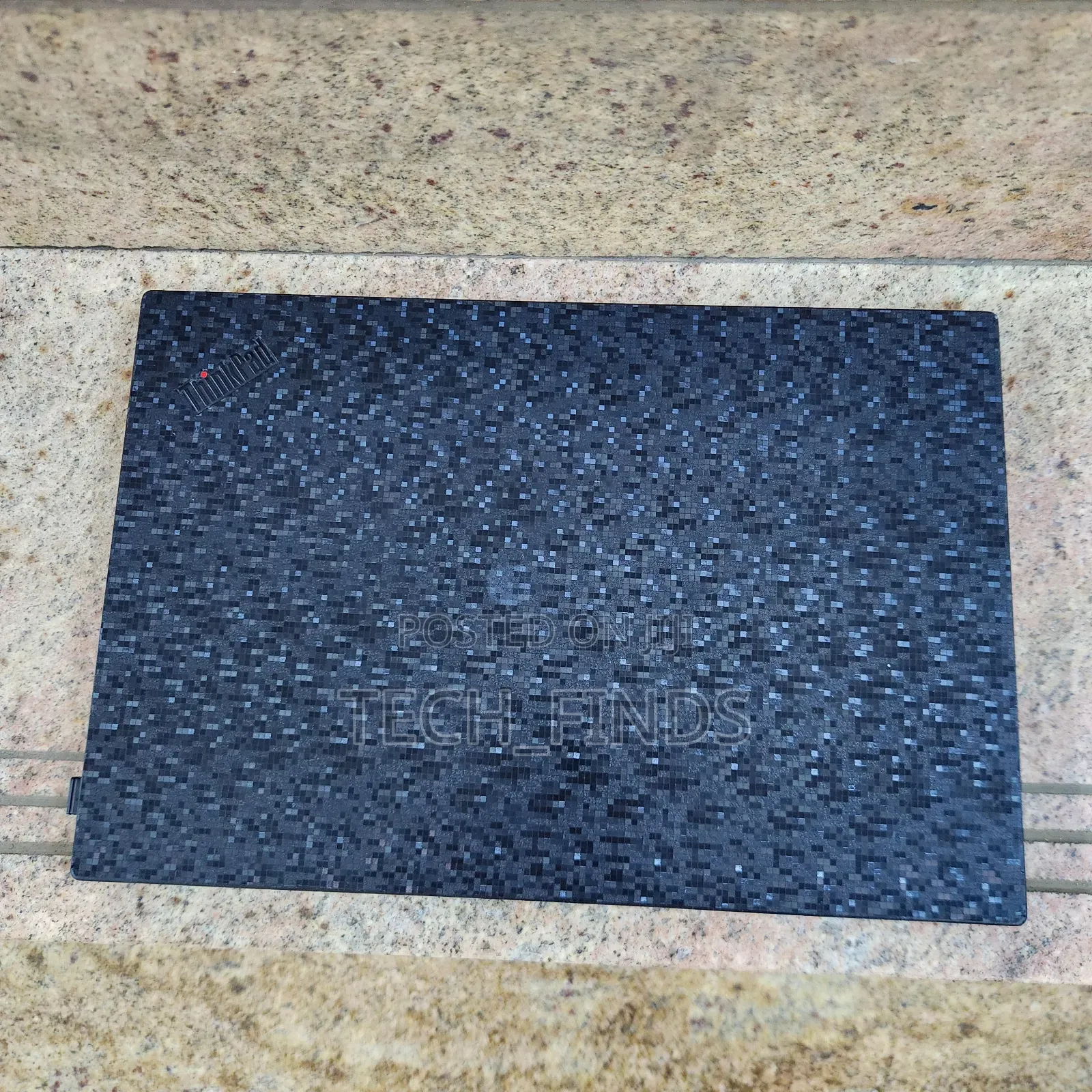 Black Textured Carbon Fiber Laptop Skin