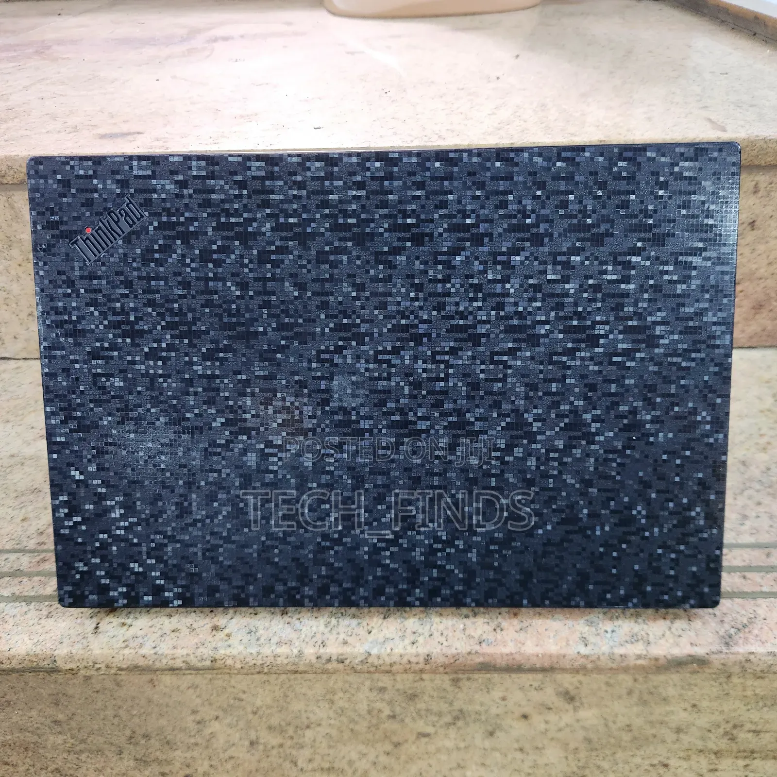 Black Textured Carbon Fiber Laptop Skin