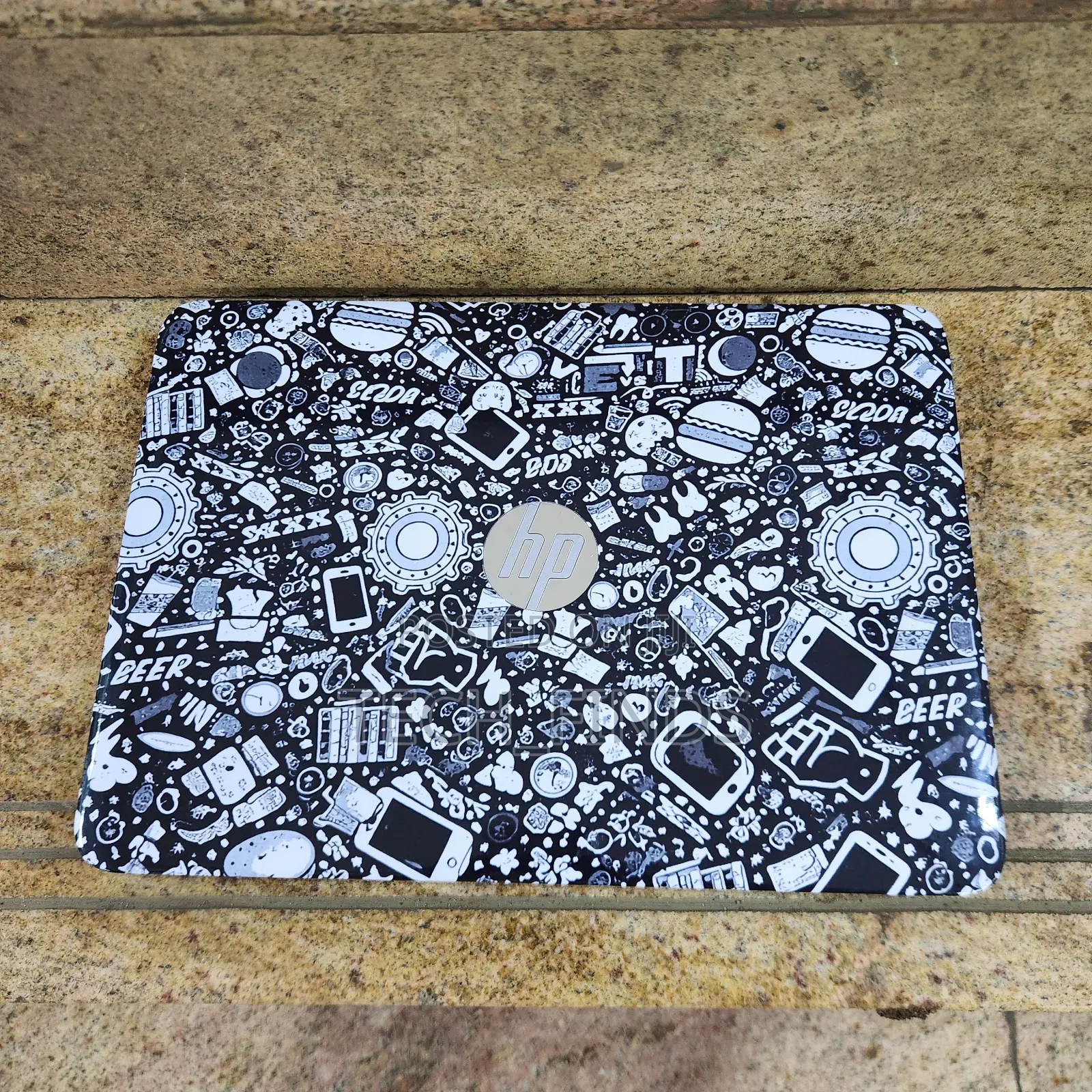 Black and White Doodle Art Vinyl Laptop Skin