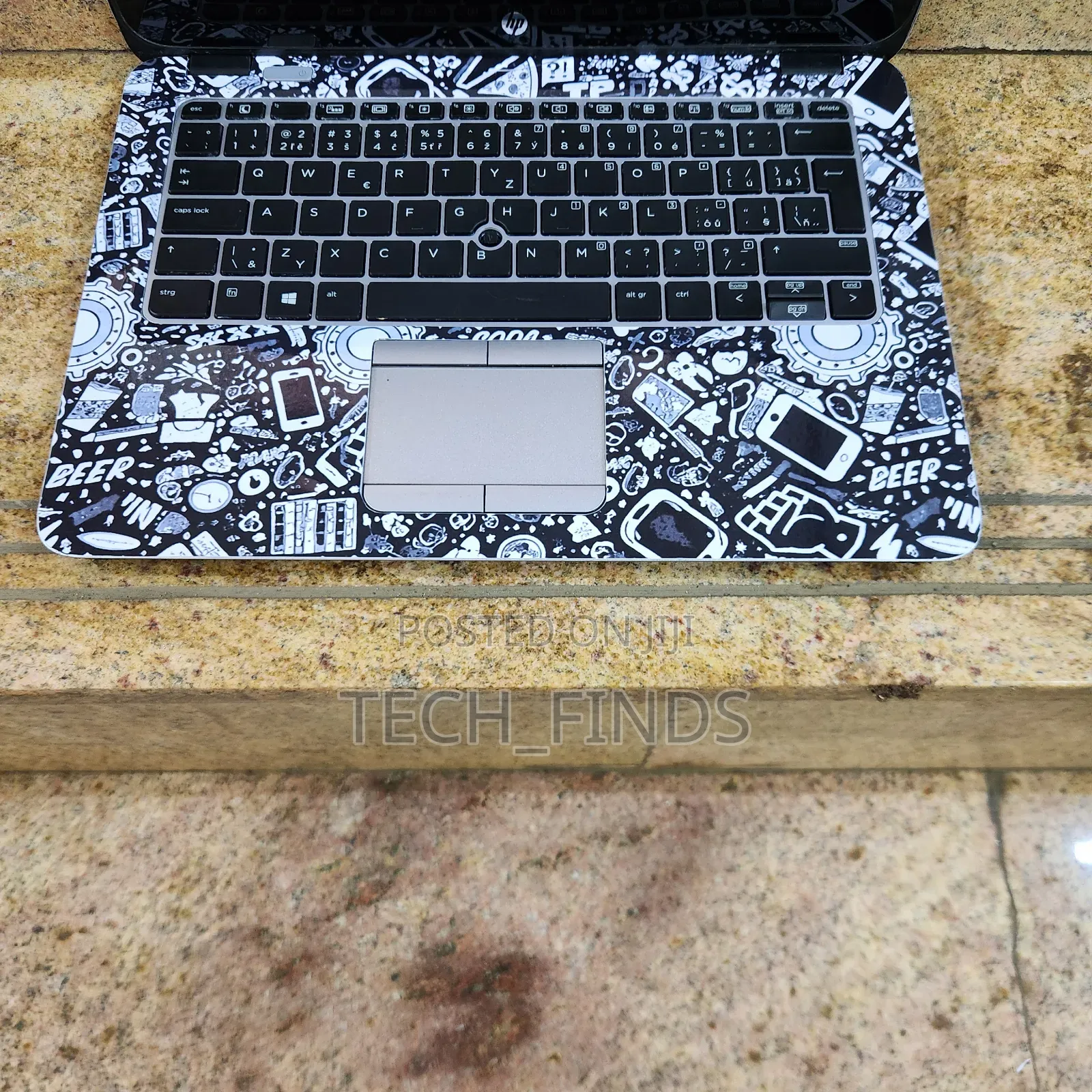 Black and White Doodle Art Vinyl Laptop Skin