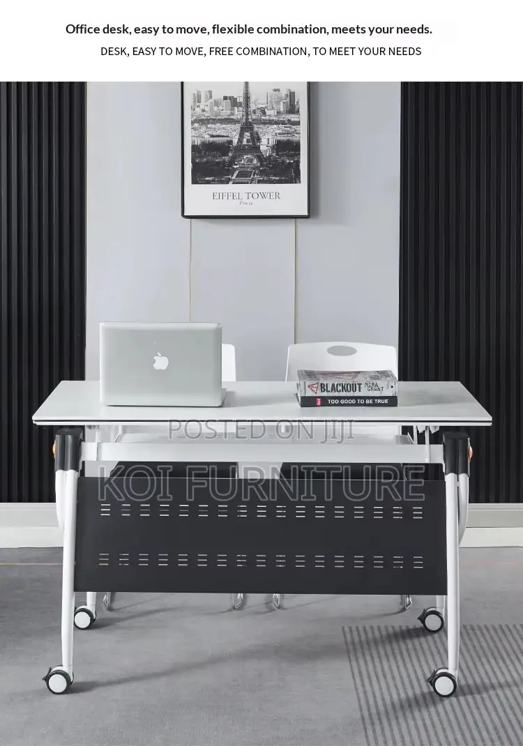 Office Desk; 1.2m Foldable Kois Envision 72w Folding Training Table