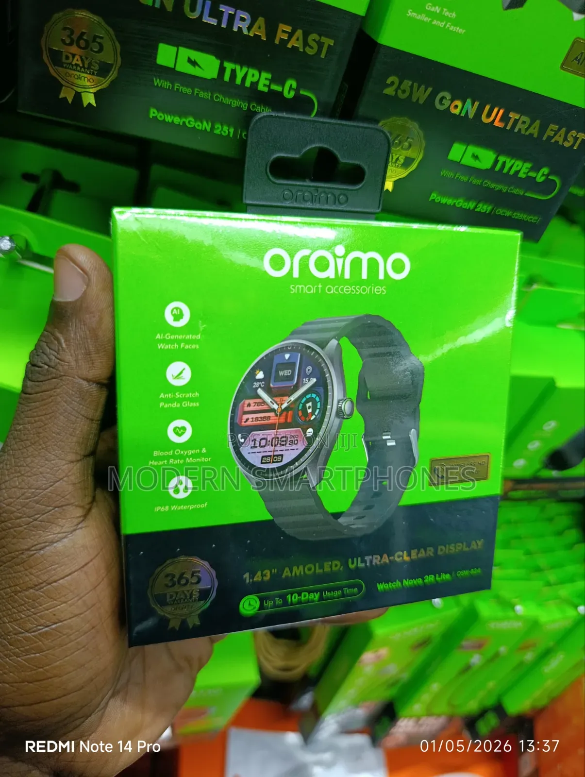 Oraimo Watch Nova 2r Lite 1.43" Amoled 30-Day Standby Smart Watch