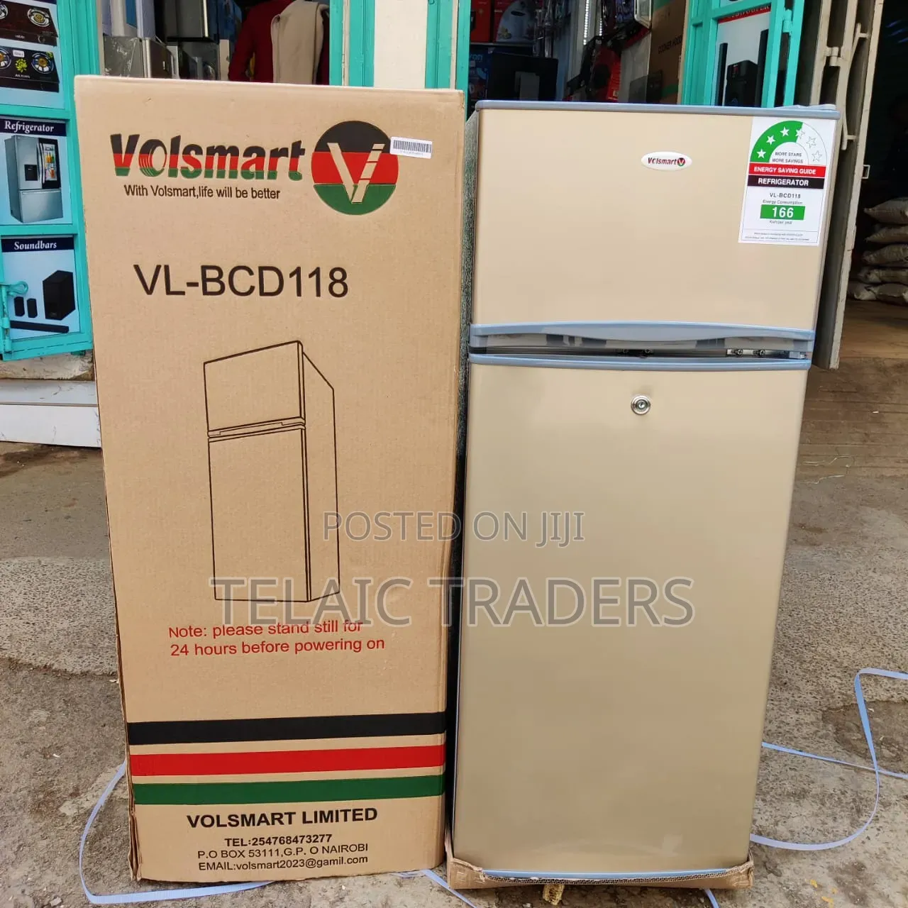 Volsmart Double Door Fridge 118litres