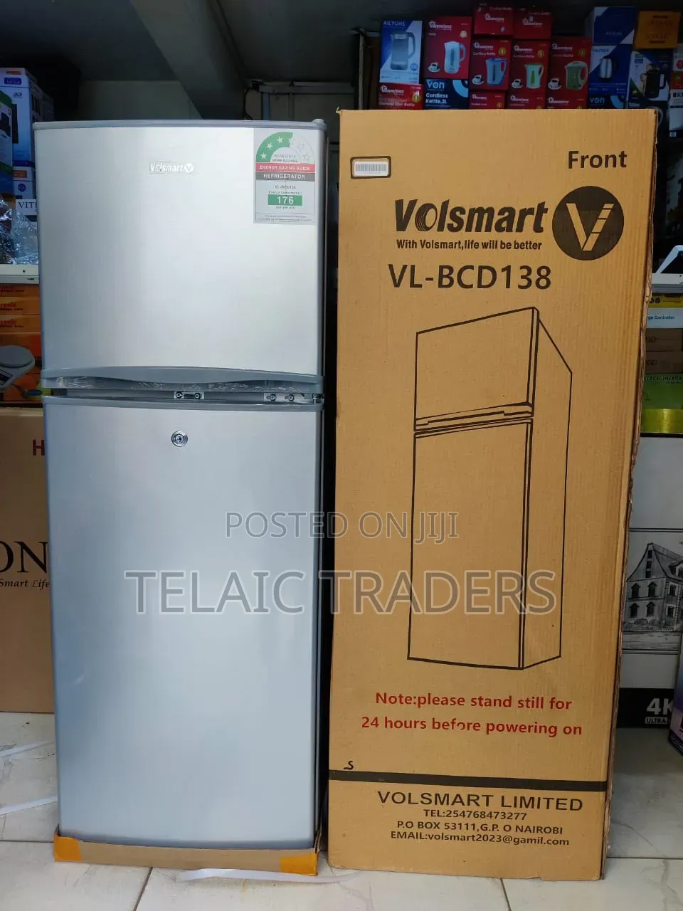 Volsmart 138litres Double Door Fridge