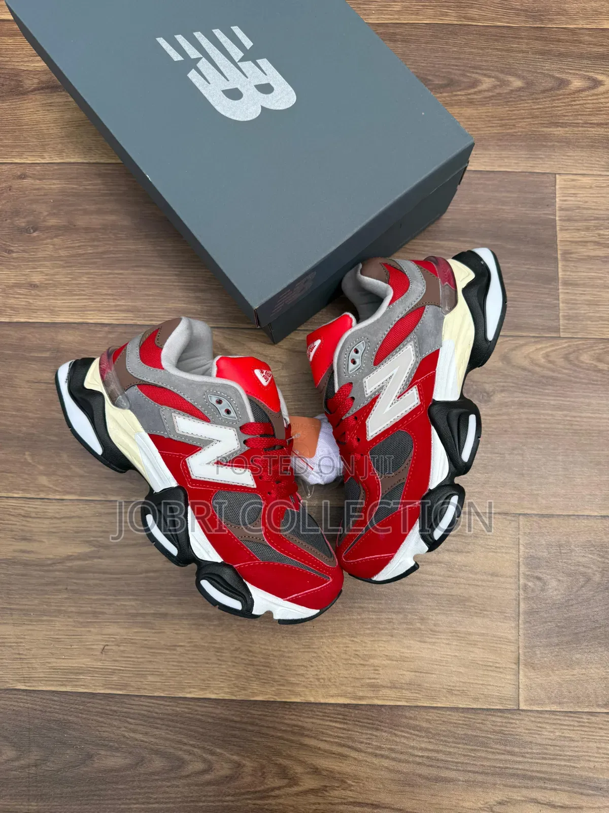 New Balance 9060 Red/Grey Sneakers