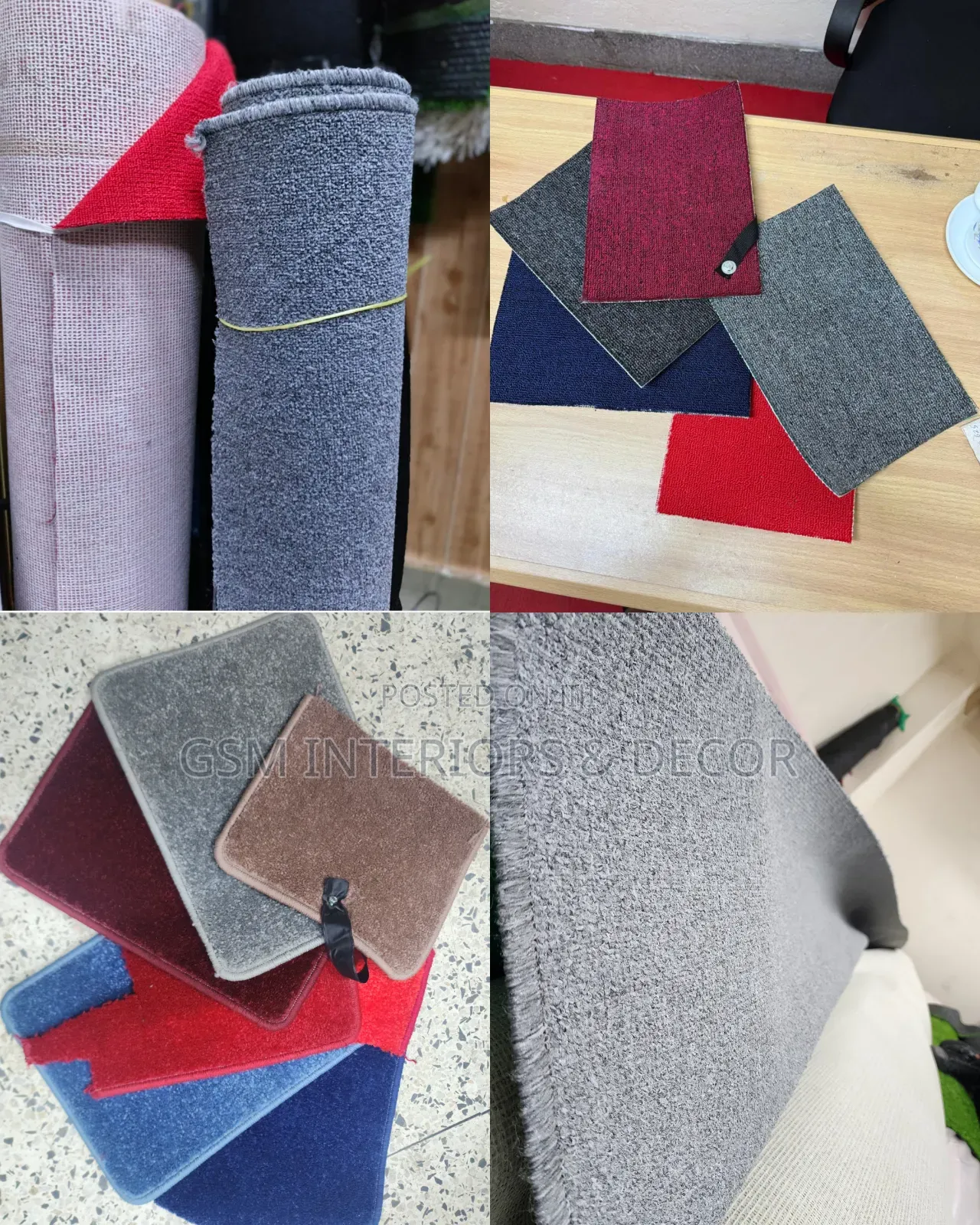 Wall to Wall Office Carpets in Seamless Unicolour Grey