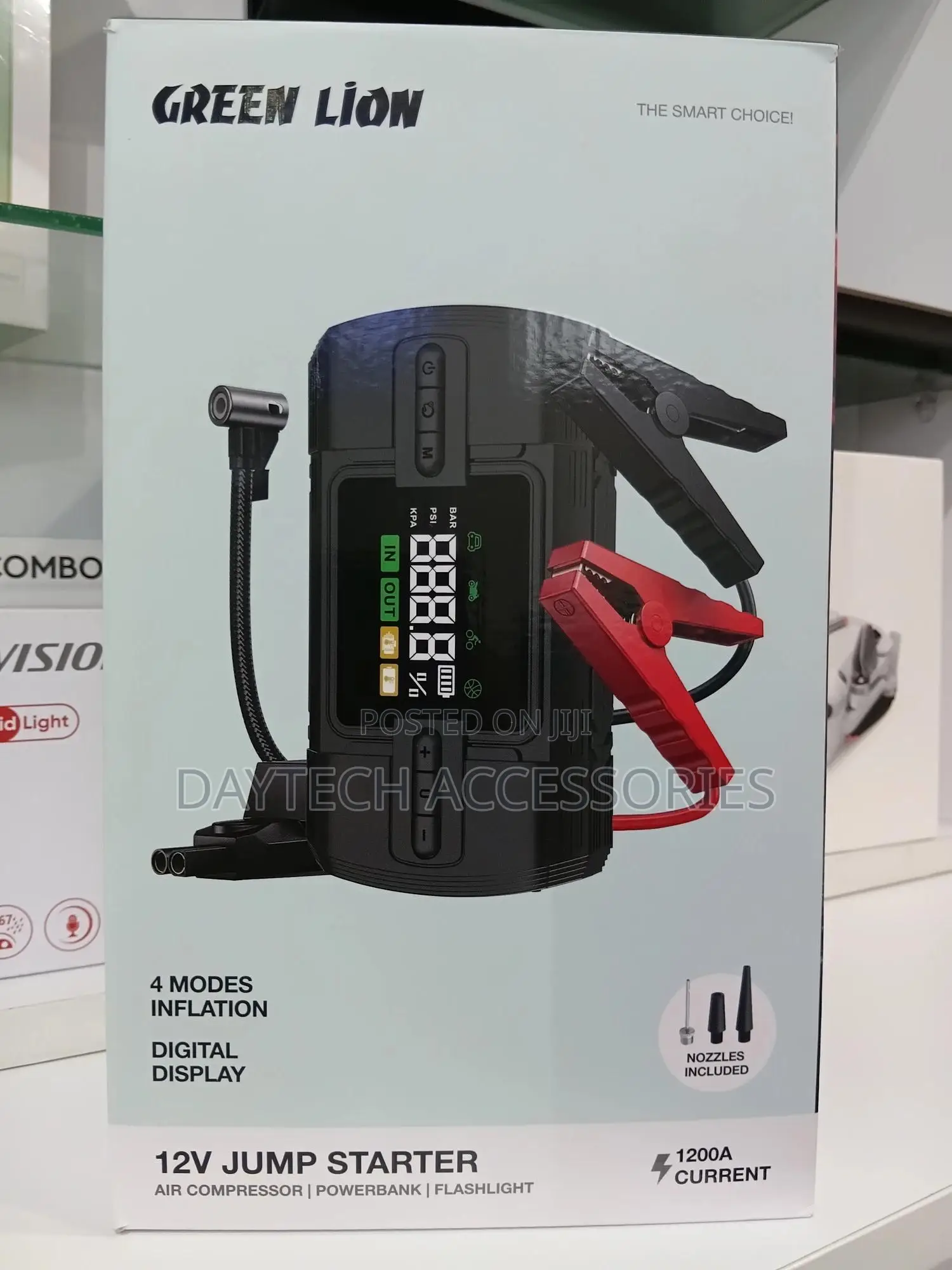 Green Lion 12v Jump Starter Air Compressor 12000a