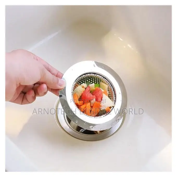 Stainless-Steel Kitchen Sink Strainer