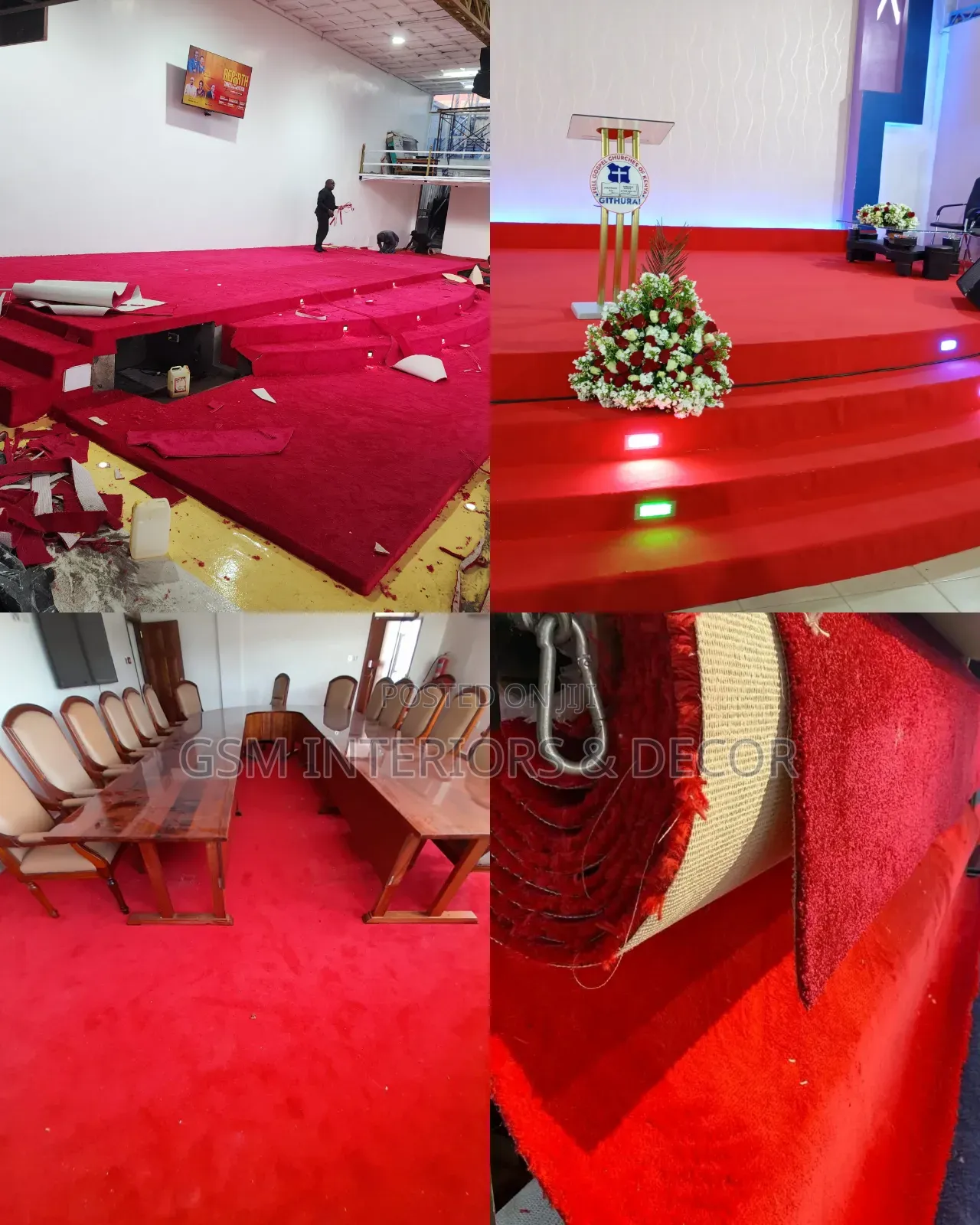Wall to Wall Red Carpets With Excellent Thermal Insulation