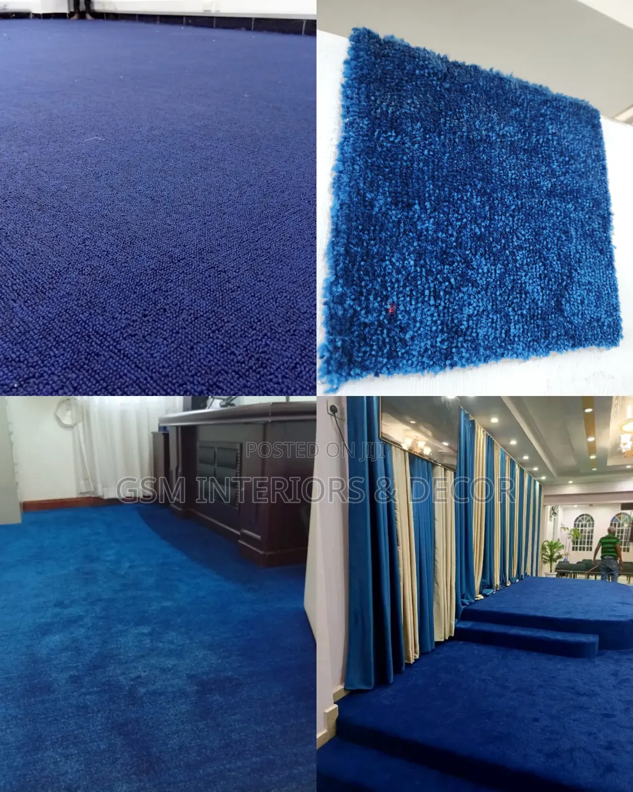 Navy Blue and Royal Blue Office Carpets for Sale