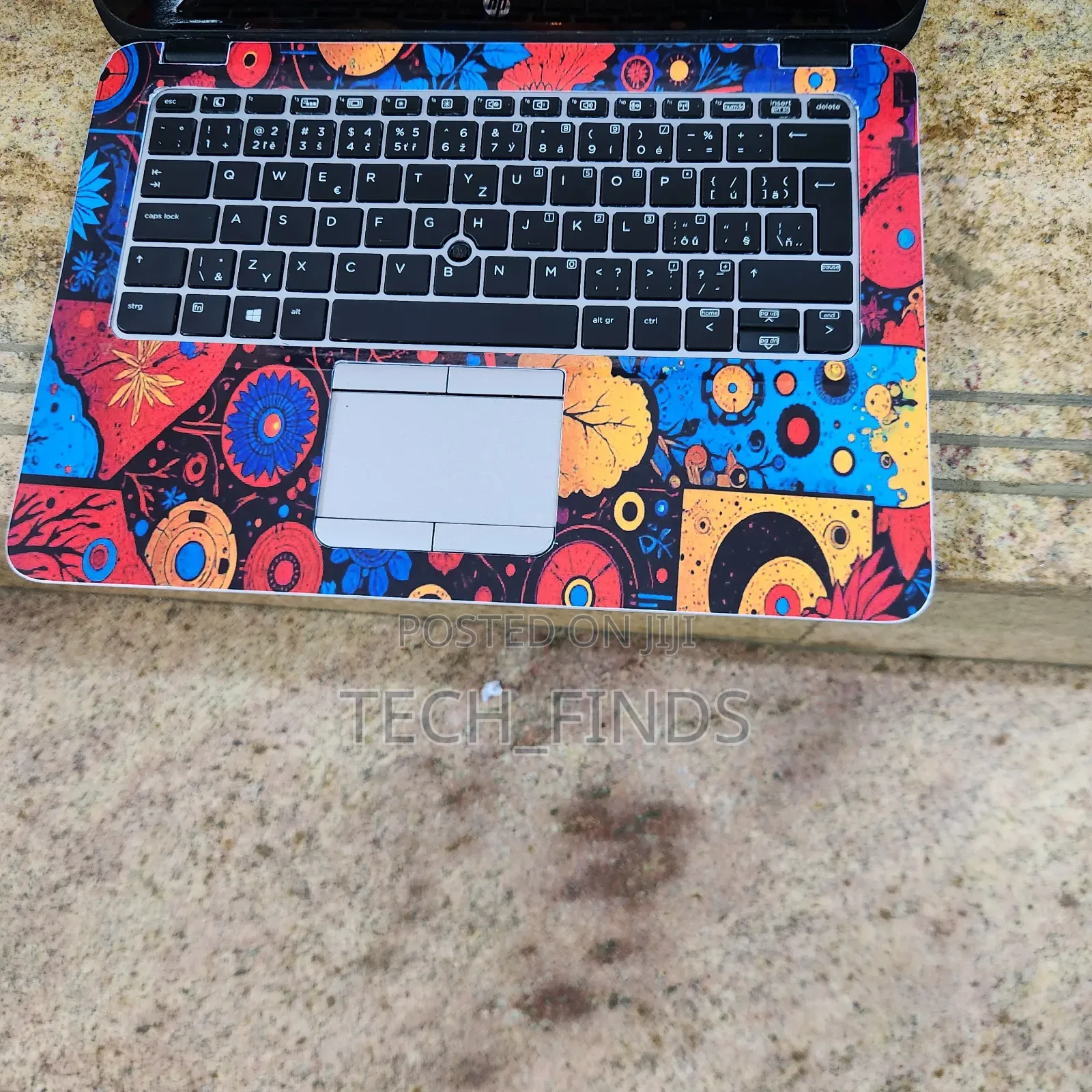 Vibrant, Colorful Botanical Vinyl Laptop Skin Sticker.