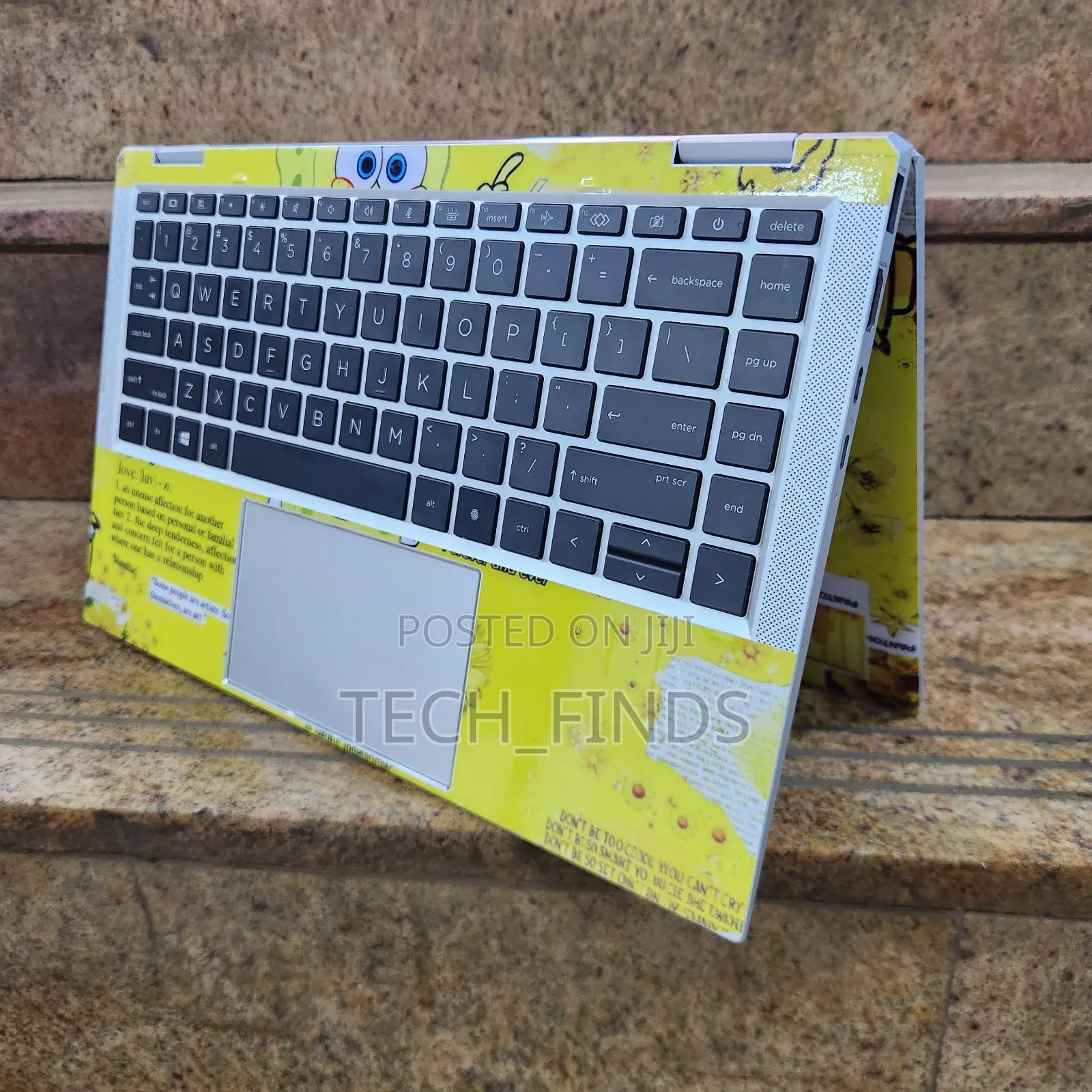 Yellow Spongebob Squarepants Themed Vinyl Laptop Skins
