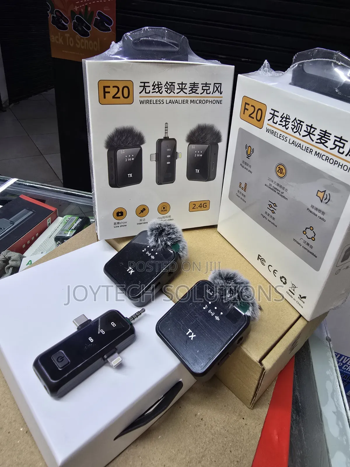 Wireless Lavalier Mic F20 – Noise Reduction, Long Battery, Phone Rec