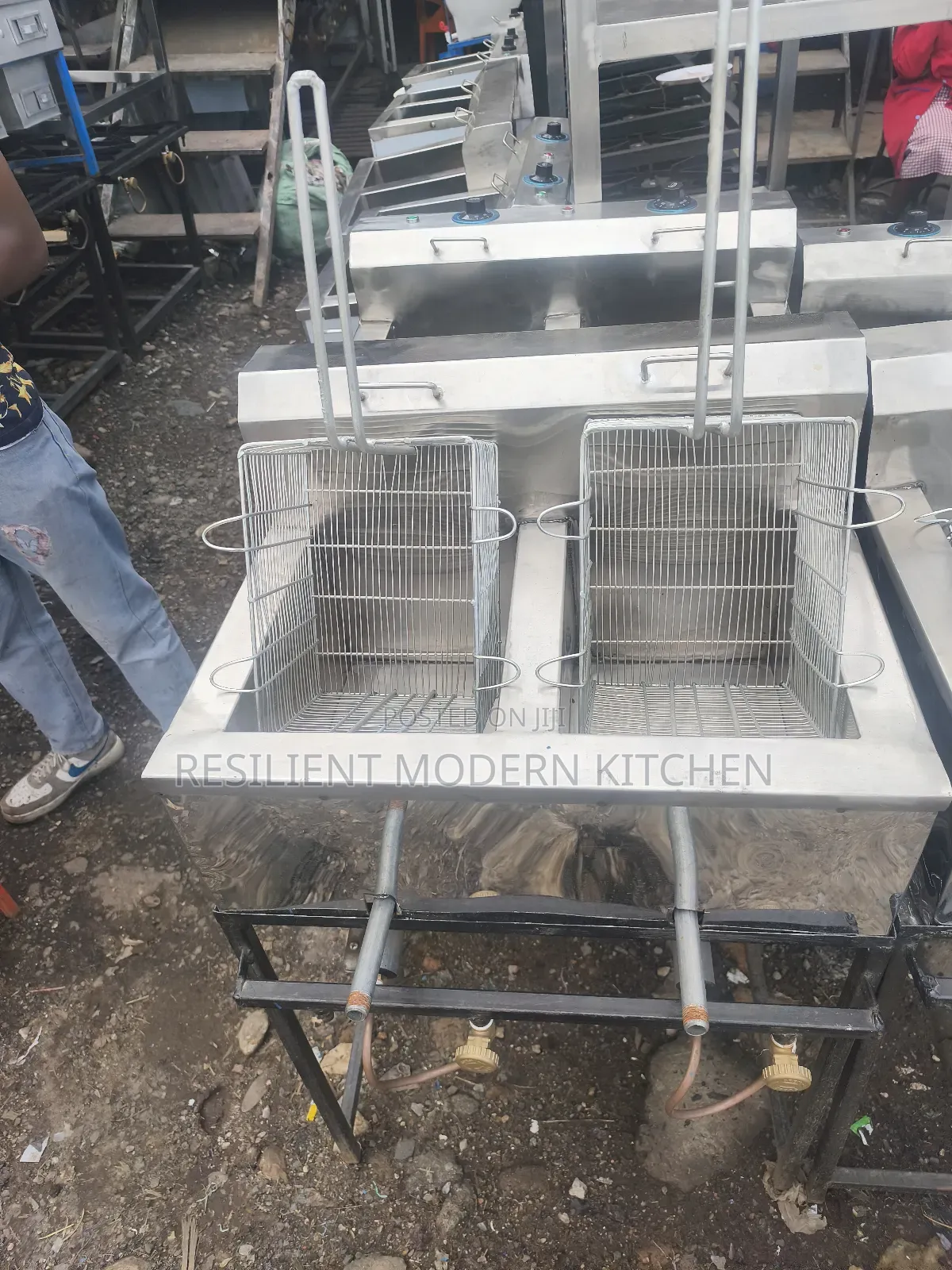 Stainless Steel Double Deep Fryer ( Gas)